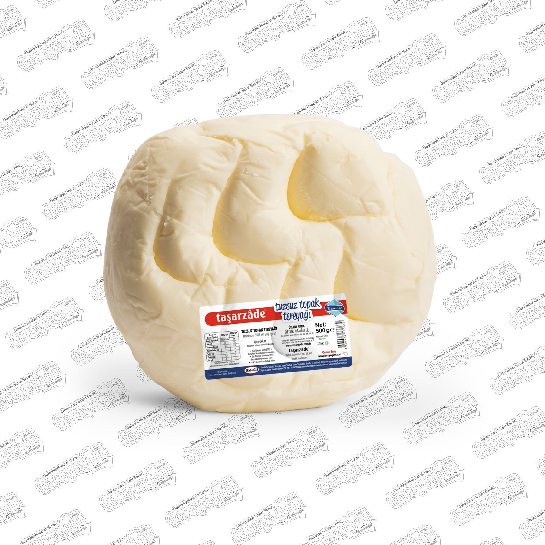 Tereyağı-500 gr Kahvaltılık Tuzsuz Tereyağı (Topak)