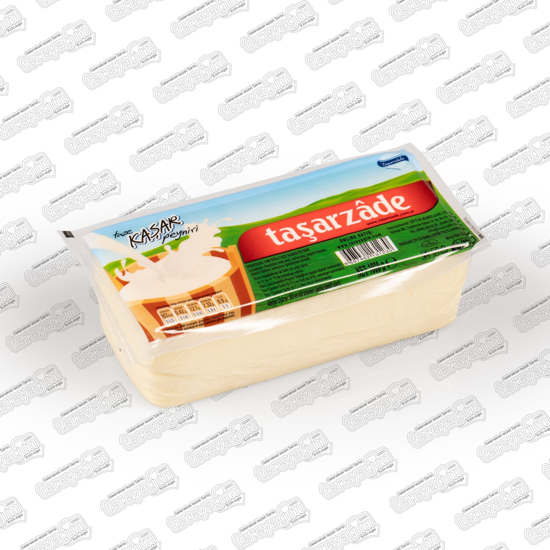 Taşarzade Tam Yağlı Taze Kaşar  Peynir 1000 Gr